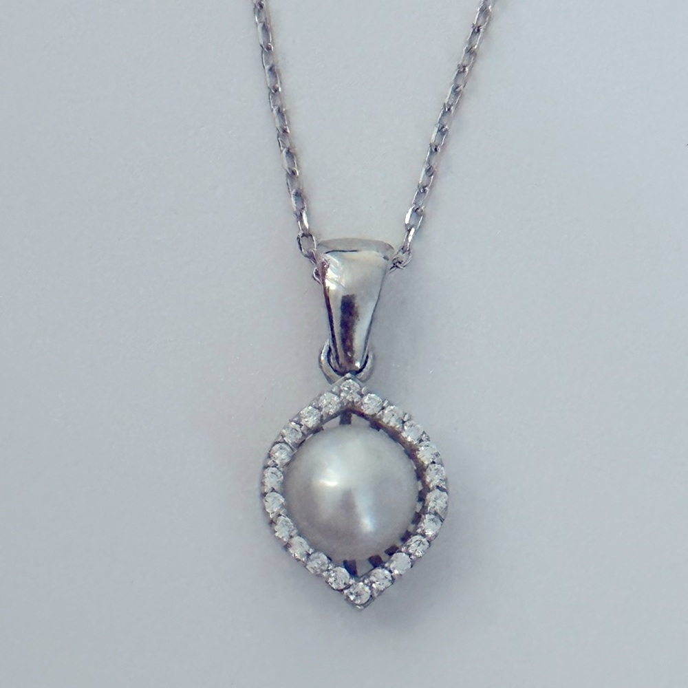 925 Silver pearl necklace trending design